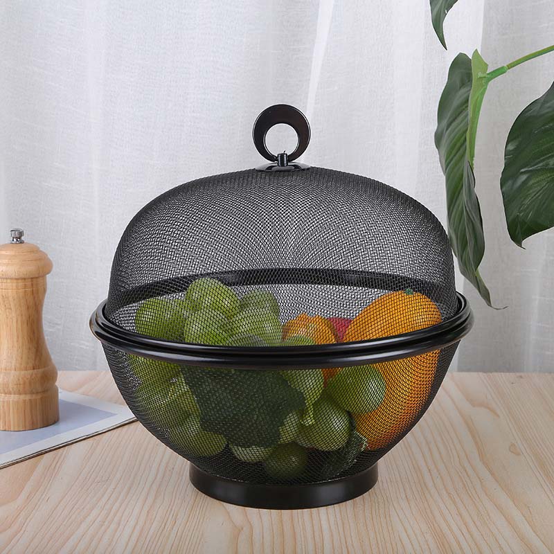 🧺Cestino per Frutta con Coperchio 🍎 Scolapasta 2 in 1, Rete Metallica Traspirante per Frutta e Verdura