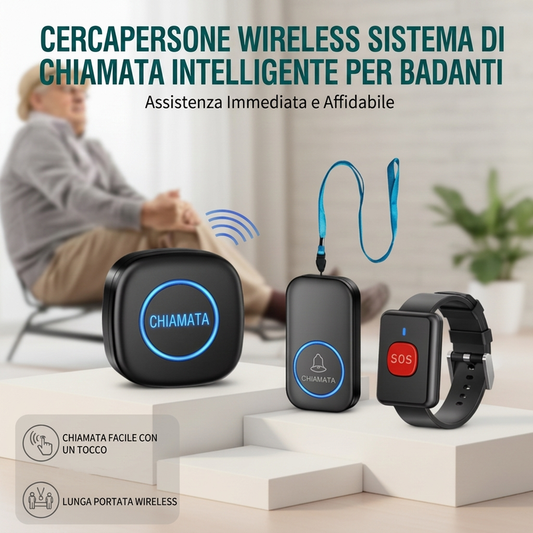 Sistema di chiamata intelligente con cercapersone wireless per assistenza