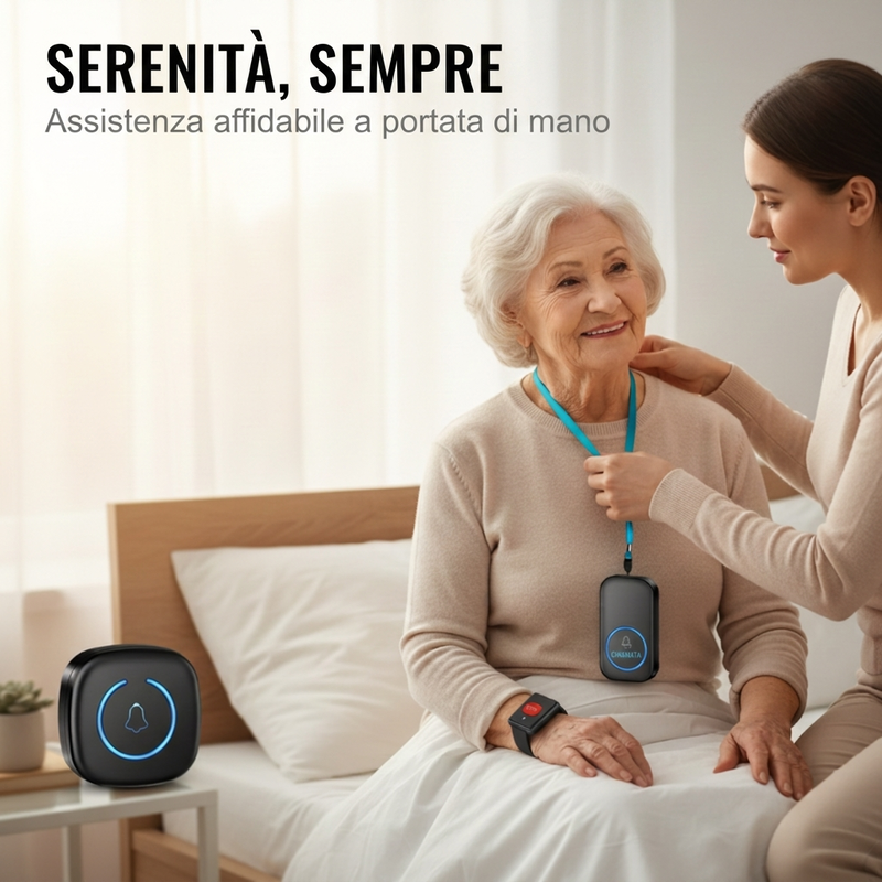 Sistema di chiamata intelligente con cercapersone wireless per assistenza