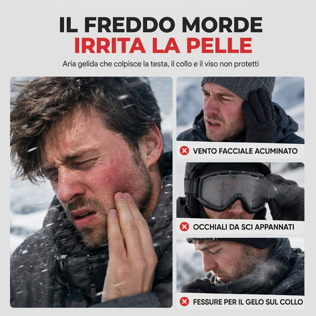 Cappello Invernale 3 in 1 antivento e termico, scaldacollo, proteggi viso e orecchie, Balaclava Invernale per Uomo e Donna, Copertura Viso Calda per Sci e Ciclismo all'Aperto, Copricapo oftenile in pile per Clima Freddo