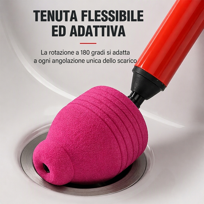 💥 Sblocca-Scarichi ad Alta Pressione per WC e Tubature – Aria Compressa, Nessun Chimico ✨