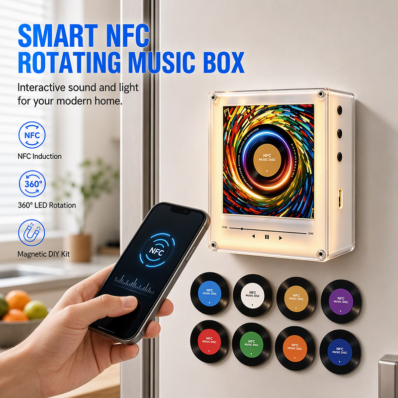 📻 Scatola Musicale Magnetica per Frigorifero con NFC