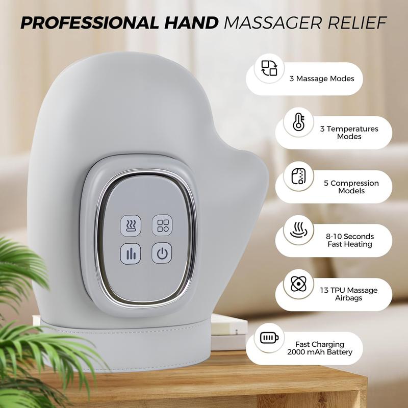 💆 Sollievo per Mani e Polsi Affaticati – Massaggiatore ad Aria Compressa con 3 Modalità, 5 Intensità e Timer Automatico. Sconto del 50%