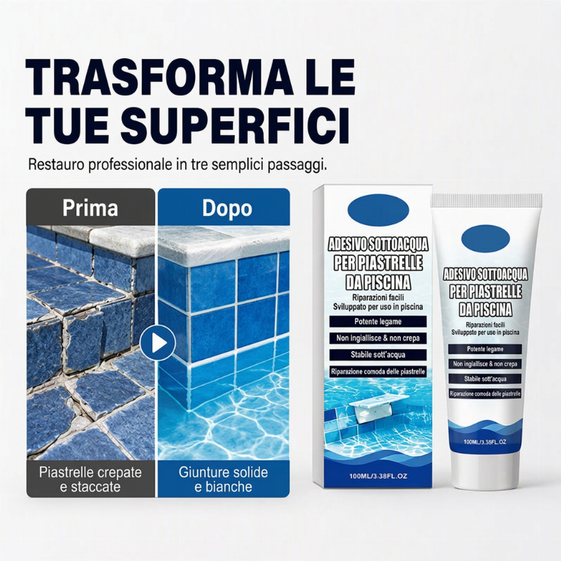 🏊 Adesivo per piastrelle di piscina subacquea