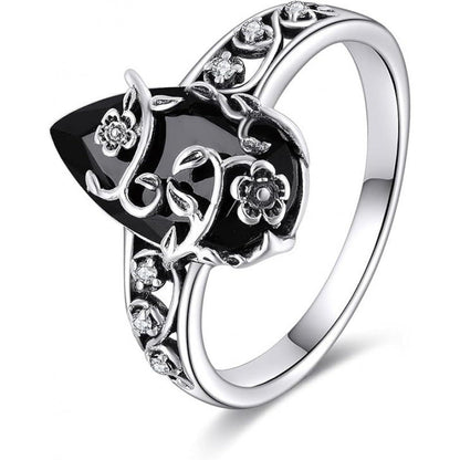 Anello Bohemian Vintage con Motivo a Vite Floreale