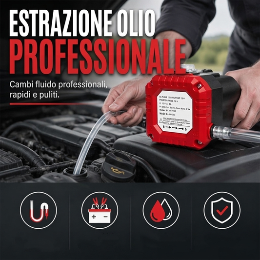 Pompa elettrica portatile per il cambio dell'olio
