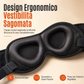 Set di cuscino da viaggio in memory foam integrato e maschera per il sonno oscurante 3D per supporto cervicale durante il viaggio