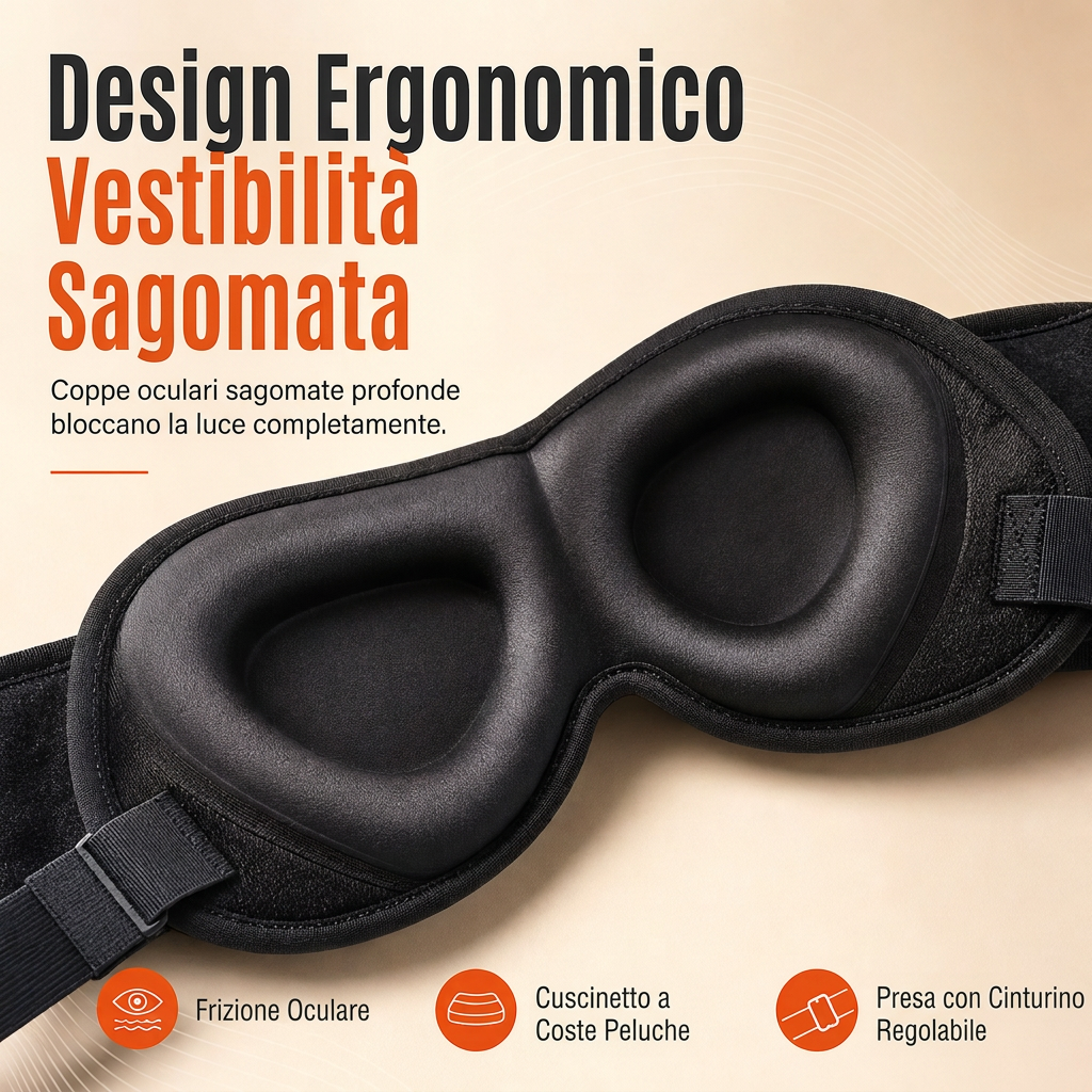 Set di cuscino da viaggio in memory foam integrato e maschera per il sonno oscurante 3D per supporto cervicale durante il viaggio