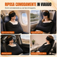 Set di cuscino da viaggio in memory foam integrato e maschera per il sonno oscurante 3D per supporto cervicale durante il viaggio