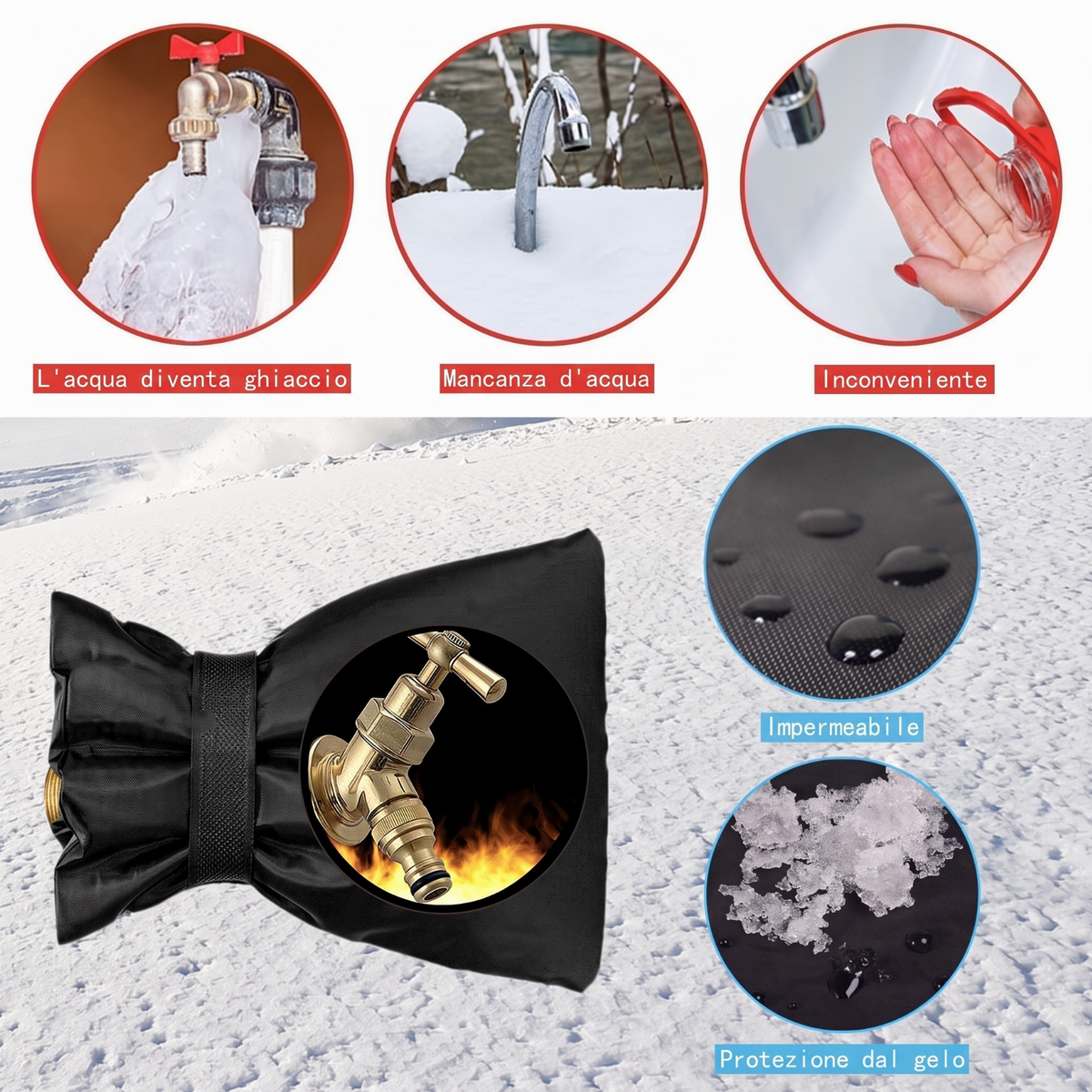 ❄️ 🎁Compra 1, ricevi 1 gratis!⚡ Oltre 50.000 unità vendute!✨ Coperture protettive per rubinetti esterni che proteggono dal gelo invernale ❄️