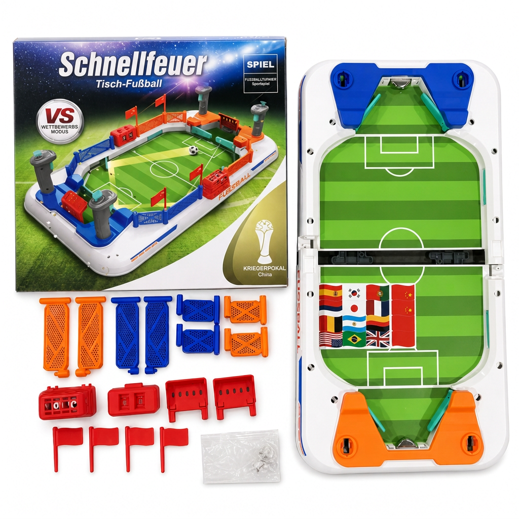 ⚽ Mini Calcetto da Tavolo per 2 Giocatori 🏆 | Flipper a Molla e Campanello Gol 🔔 | Segnapunti Integrato in ABS 🎯 | Gioco Interattivo per Bambini e Famiglia 👨‍👩‍👧‍👦