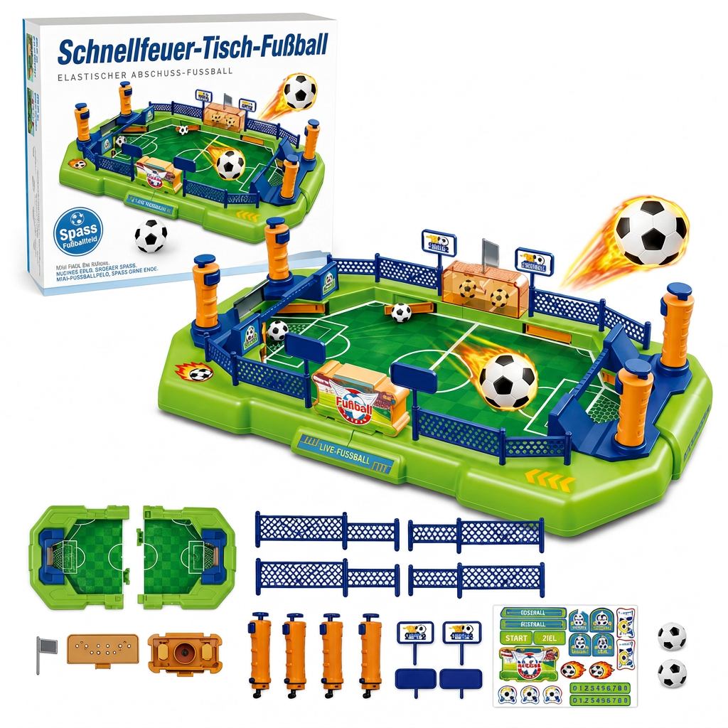 ⚽ Mini Calcetto da Tavolo per 2 Giocatori 🏆 | Flipper a Molla e Campanello Gol 🔔 | Segnapunti Integrato in ABS 🎯 | Gioco Interattivo per Bambini e Famiglia 👨‍👩‍👧‍👦