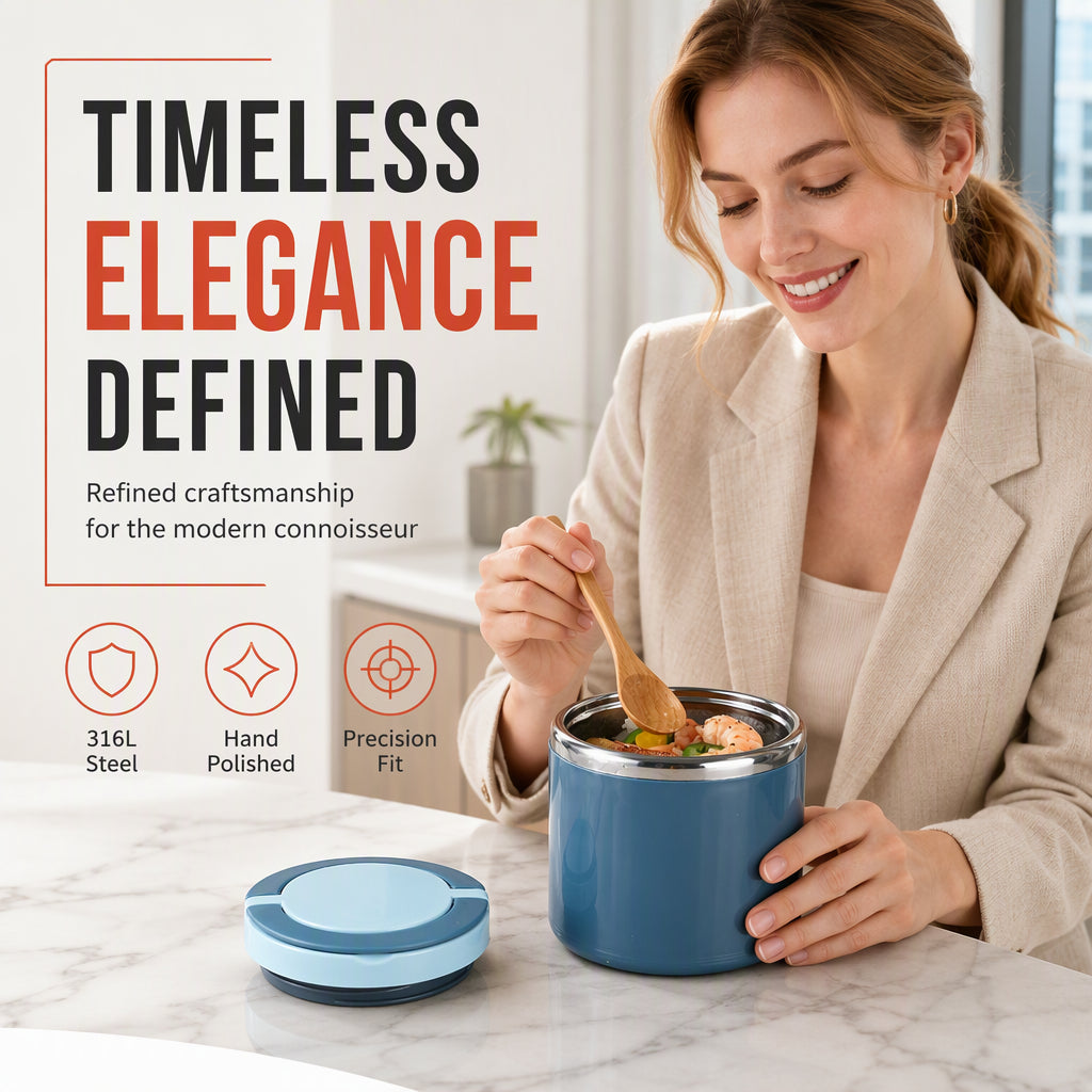 ⏳Offerta a tempo limitato ⏰Portapranzo isolato in acciaio inox con coperchio, impilabile a più strati, contenitore per alimenti per studenti e lavoratori d'ufficio
