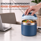 ⏳Offerta a tempo limitato ⏰Portapranzo isolato in acciaio inox con coperchio, impilabile a più strati, contenitore per alimenti per studenti e lavoratori d'ufficio