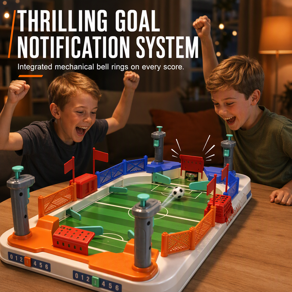 ⚽ Mini Calcetto da Tavolo per 2 Giocatori 🏆 | Flipper a Molla e Campanello Gol 🔔 | Segnapunti Integrato in ABS 🎯 | Gioco Interattivo per Bambini e Famiglia 👨‍👩‍👧‍👦
