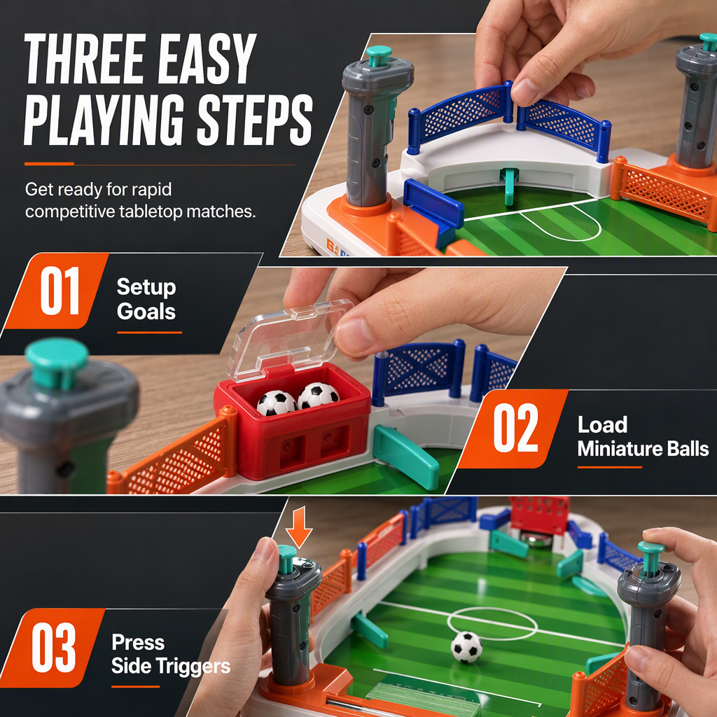 ⚽ Mini Calcetto da Tavolo per 2 Giocatori 🏆 | Flipper a Molla e Campanello Gol 🔔 | Segnapunti Integrato in ABS 🎯 | Gioco Interattivo per Bambini e Famiglia 👨‍👩‍👧‍👦