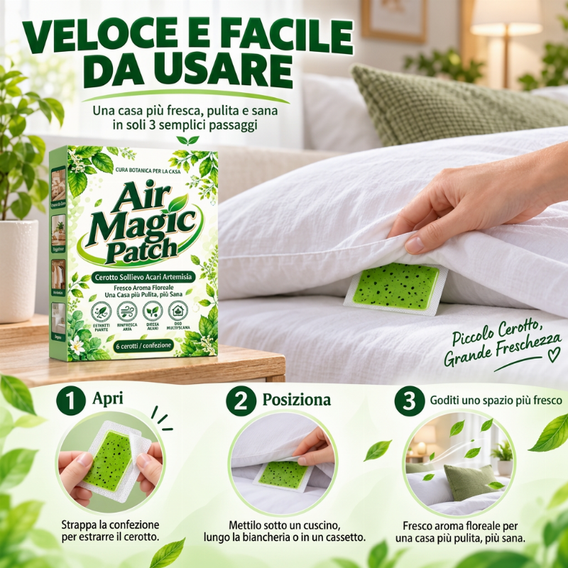 Cerotto a lunga durata per alleviare i sintomi causati dagli acari dell'artemisia – 1 confezione (6 cerotti)