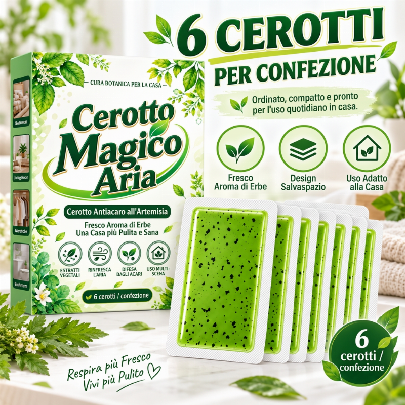 Cerotto a lunga durata per alleviare i sintomi causati dagli acari dell'artemisia – 1 confezione (6 cerotti)