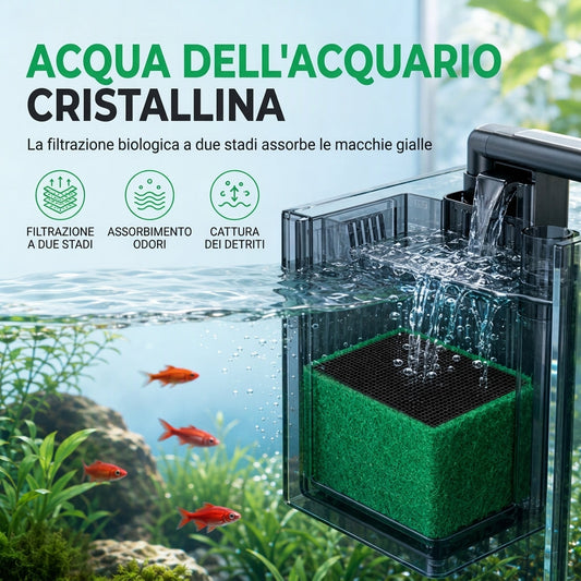 Filtro a carbone attivo cubo per purificazione dell'acqua dell'acquario