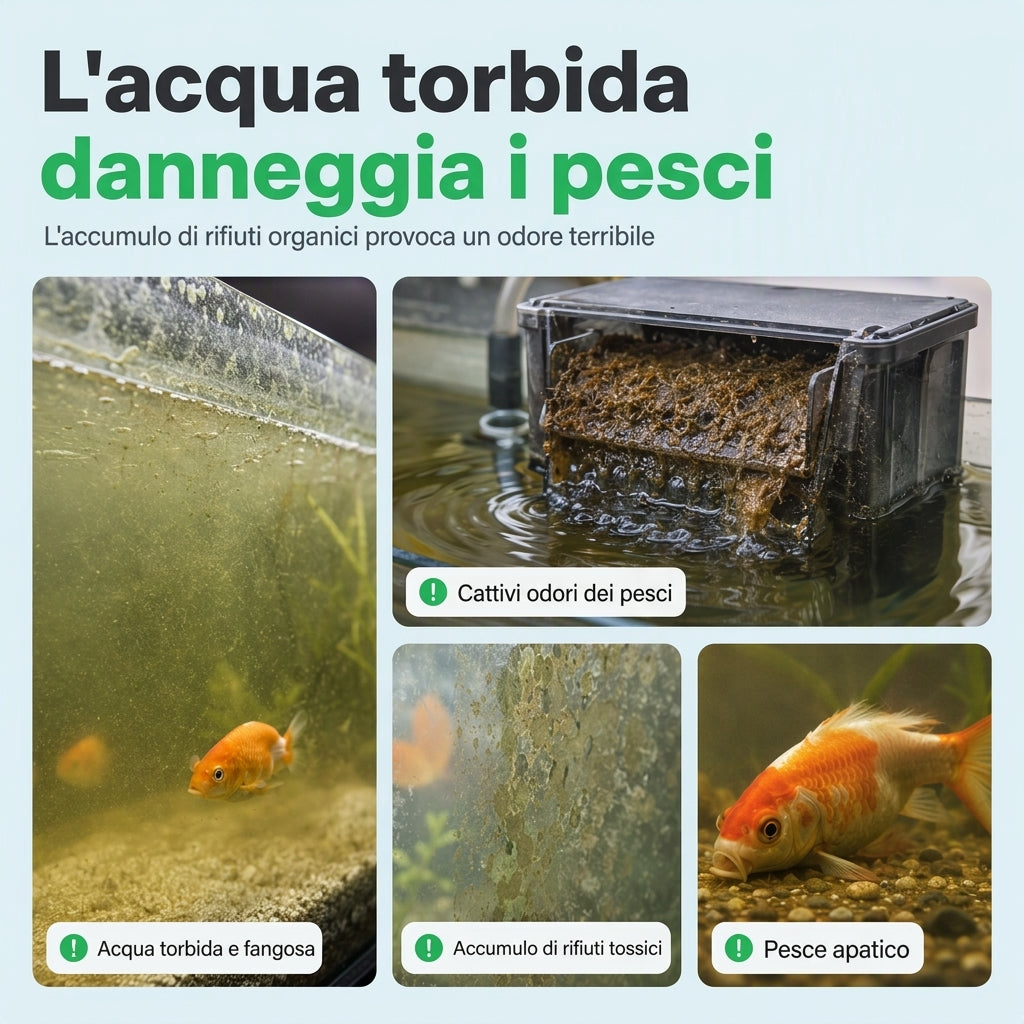 Filtro a carbone attivo cubo per purificazione dell'acqua dell'acquario