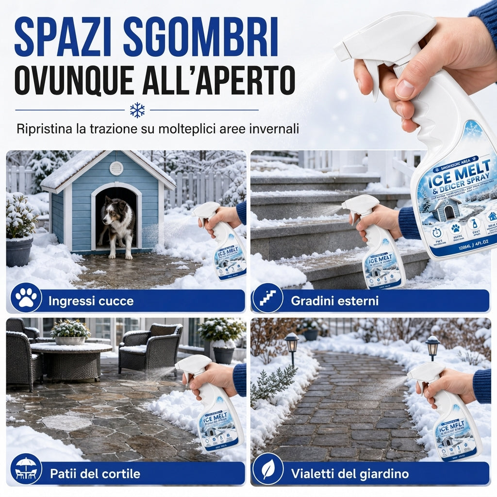 Spray Antighiacciante e Rompighiaccio per Esterni