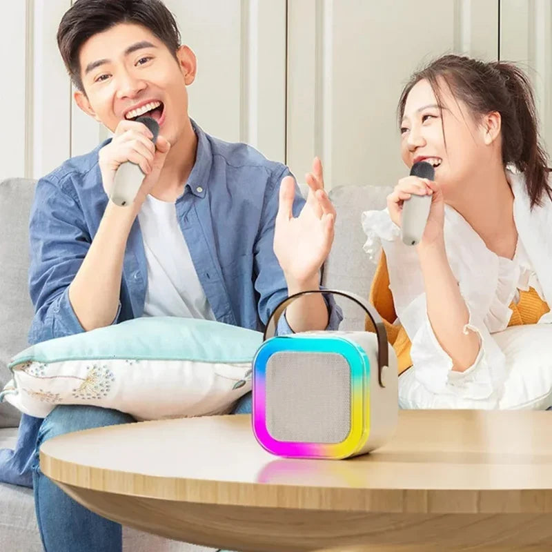Mini Macchina per Karaoke per Bambini con Microfoni Wireless