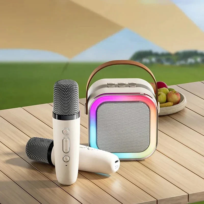 Mini Macchina per Karaoke per Bambini con Microfoni Wireless