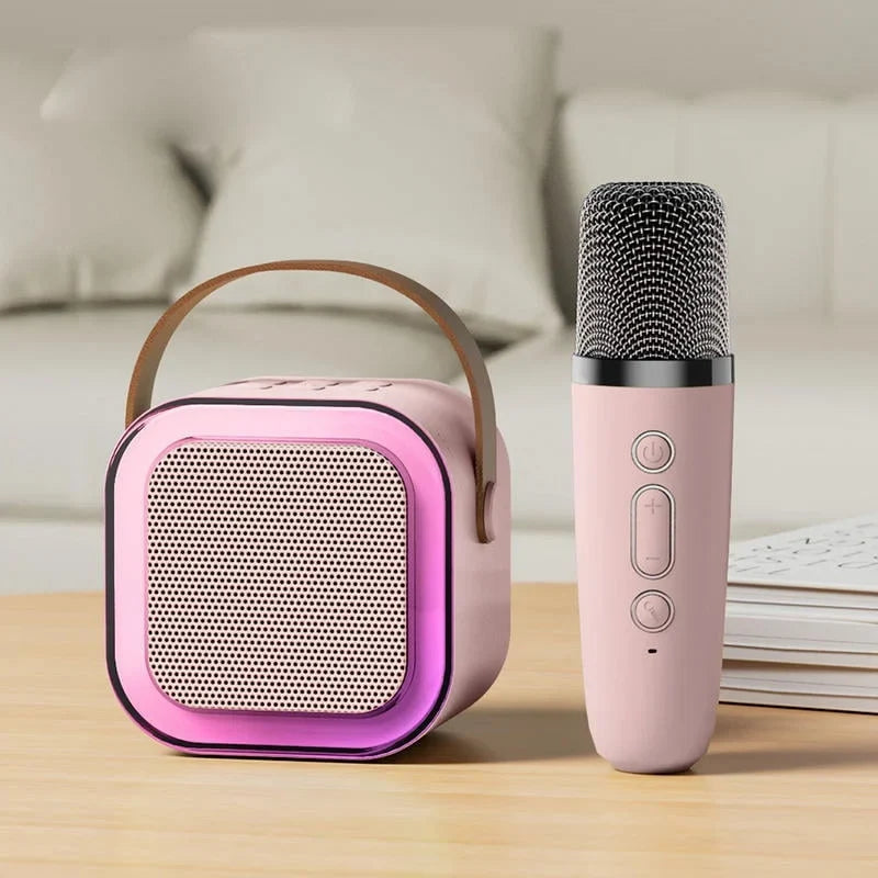 Mini Macchina per Karaoke per Bambini con Microfoni Wireless