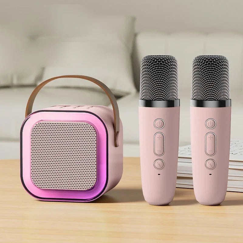 Mini Macchina per Karaoke per Bambini con Microfoni Wireless
