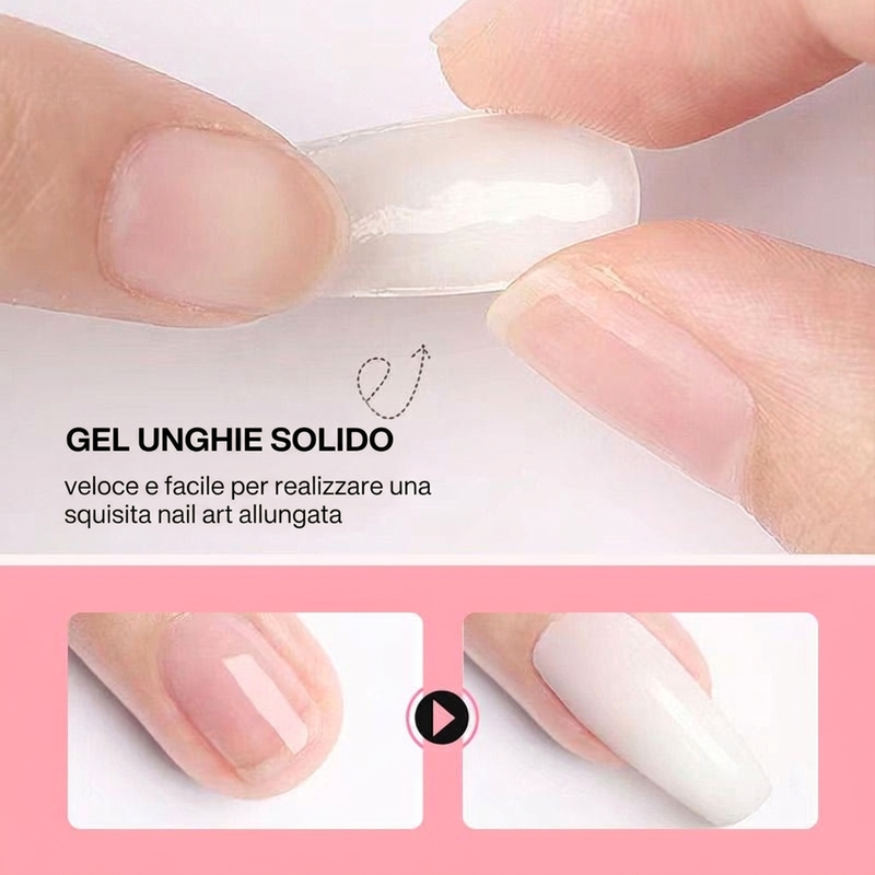 💅 Gel ricostruzione unghie solido — Non cola, facile da usare 🥳