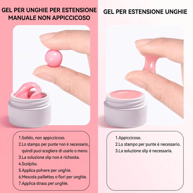 💅 Gel ricostruzione unghie solido — Non cola, facile da usare 🥳