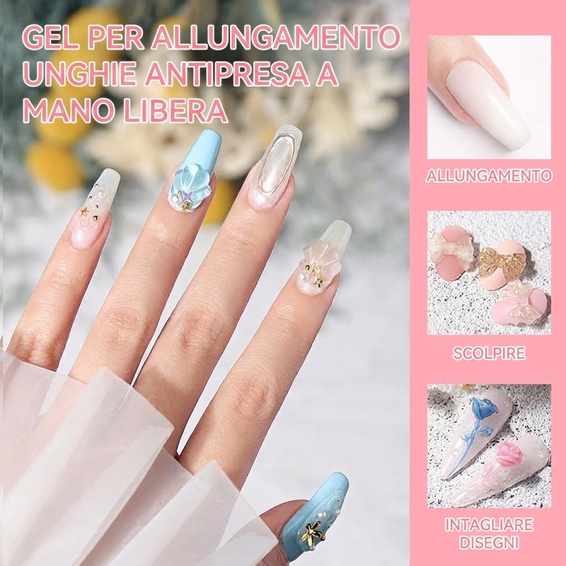 💅 Gel ricostruzione unghie solido — Non cola, facile da usare 🥳