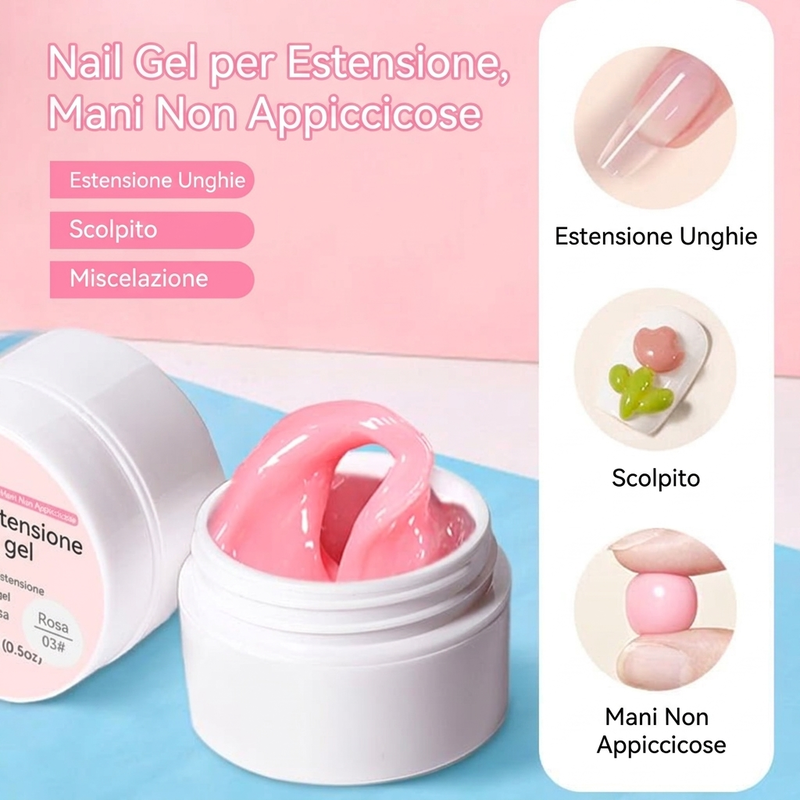 💅 Gel ricostruzione unghie solido — Non cola, facile da usare 🥳