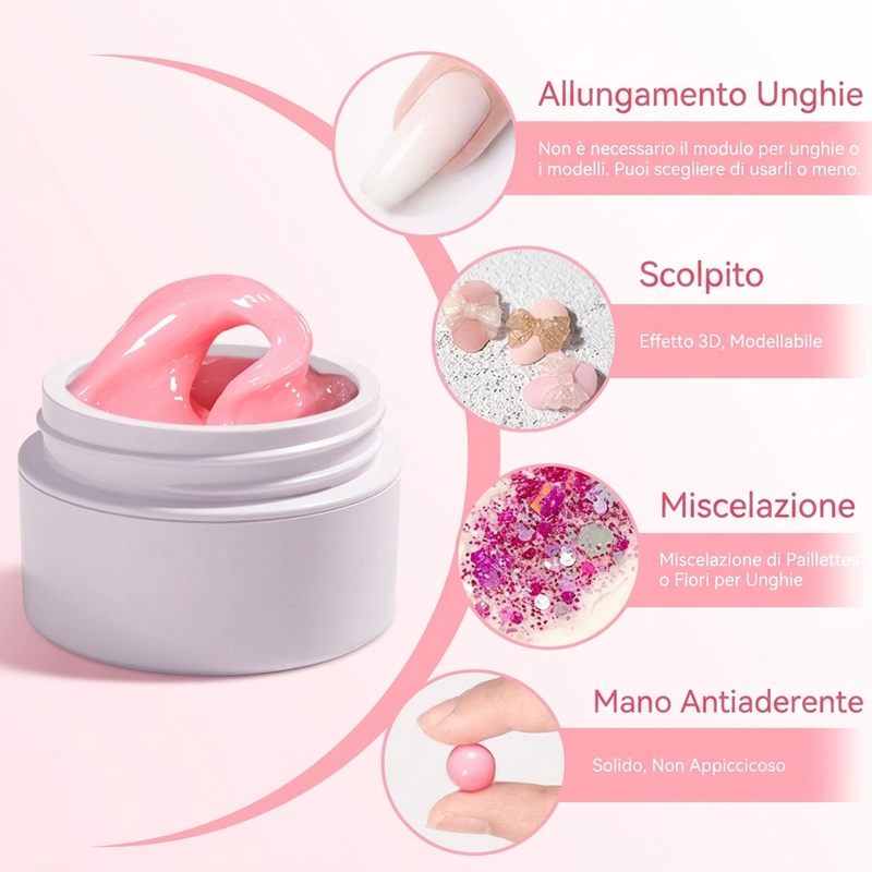 💅 Gel ricostruzione unghie solido — Non cola, facile da usare 🥳
