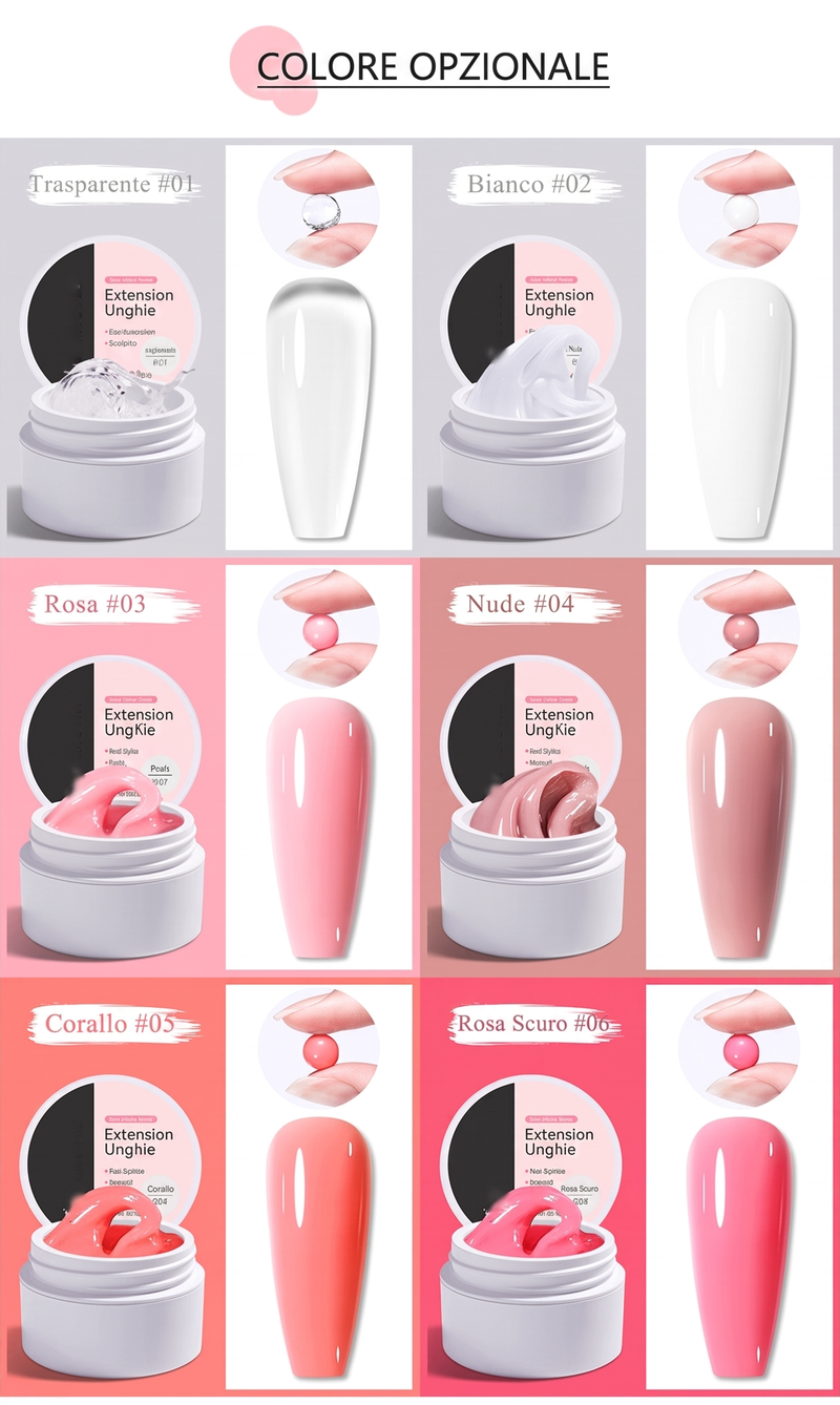 💅 Gel ricostruzione unghie solido — Non cola, facile da usare 🥳