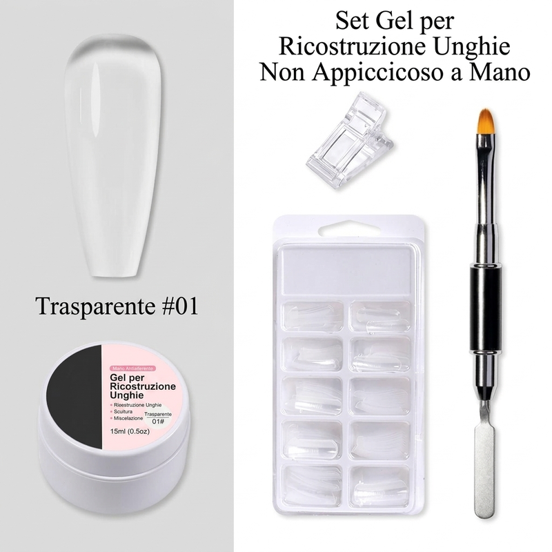 💅 Gel ricostruzione unghie solido — Non cola, facile da usare 🥳