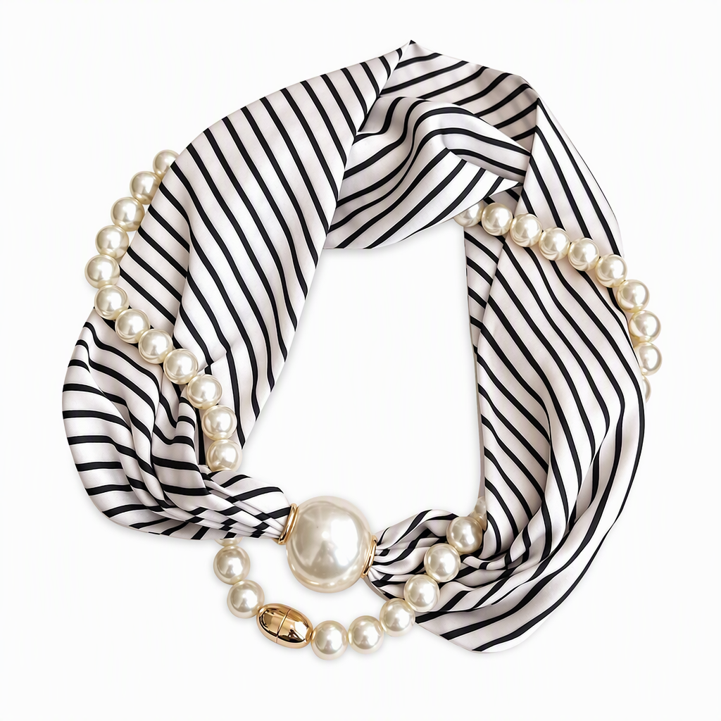 🎁 Nuovi arrivi 2026 con il 50% di sconto 💥 Collana con sciarpa di perle – eleganza senza tempo, fiocco regolabile e gioielli senza piercing 🤍