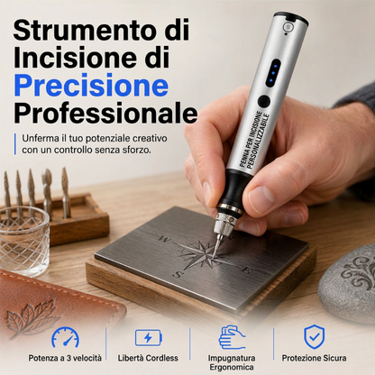 🖊️ Mini penna per incisione elettrica cordless – Strumento di incisione di precisione portatile