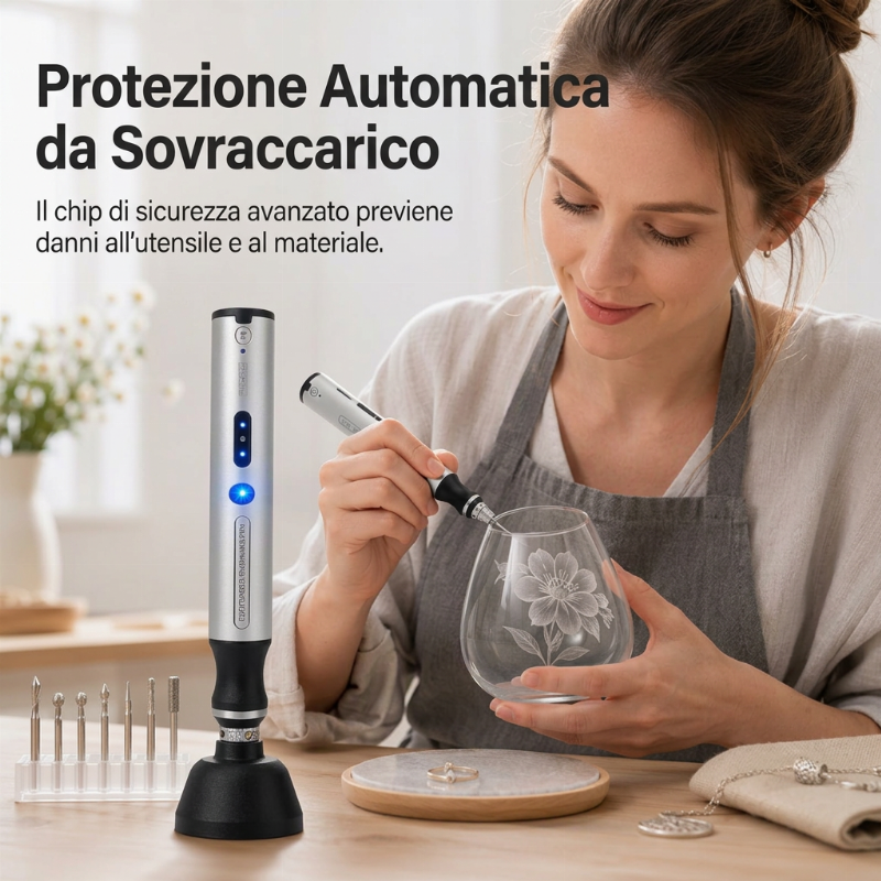 🖊️ Mini penna per incisione elettrica cordless – Strumento di incisione di precisione portatile