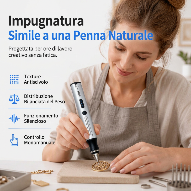 🖊️ Mini penna per incisione elettrica cordless – Strumento di incisione di precisione portatile