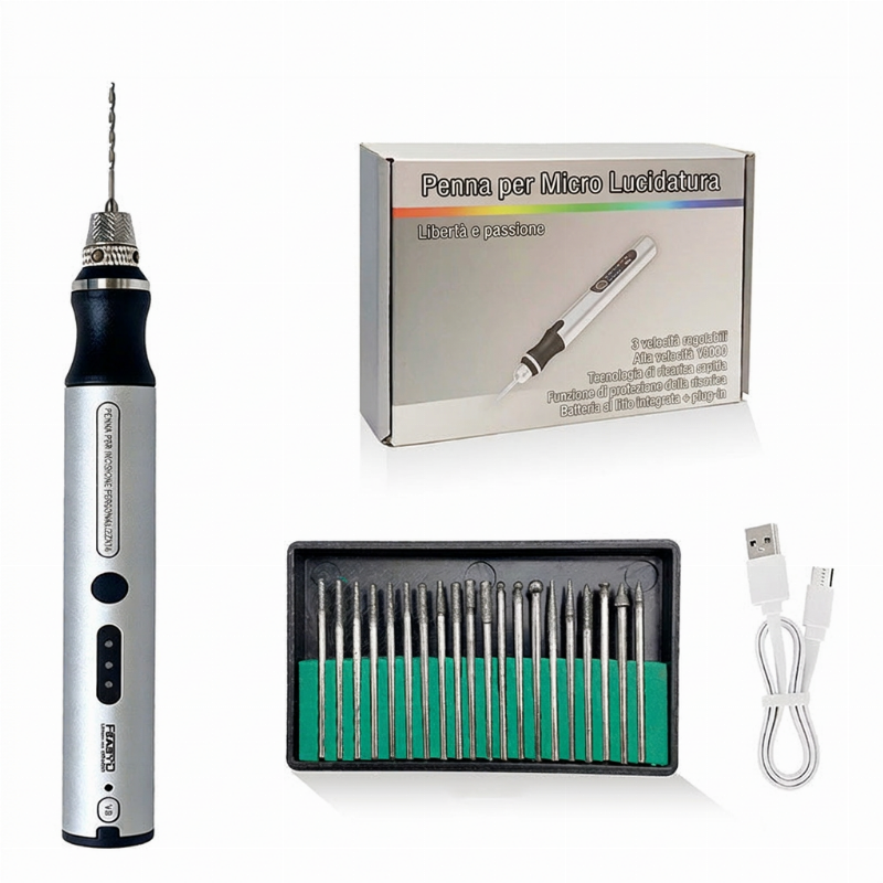 🖊️ Mini penna per incisione elettrica cordless – Strumento di incisione di precisione portatile