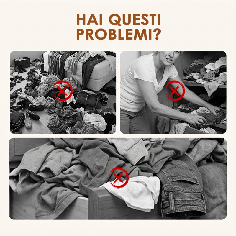 Organizzatore Impilabile per Guardaroba con Cassetto Scorrevole
