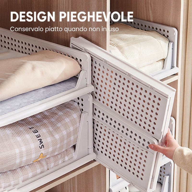 Organizzatore Impilabile per Guardaroba con Cassetto Scorrevole
