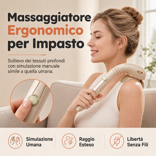 🔥SALDO CALDO 50% DI SCONTO! 💆‍♂️💨 Basta chiedere a qualcuno un massaggio alla schiena! Questo massaggiatore a manico lungo raggiunge ogni nodo irraggiungibile. Ergonomico, senza fili e incredibilmente potente. Le tue spalle ringrazieranno! ✨