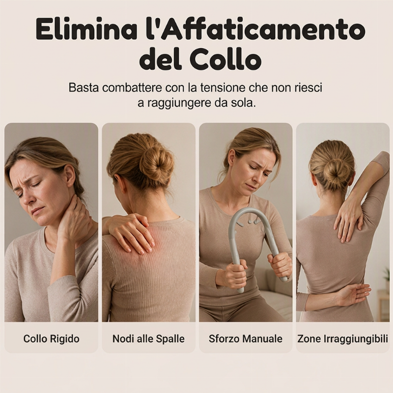 🔥SALDO CALDO 50% DI SCONTO! 💆‍♂️💨 Basta chiedere a qualcuno un massaggio alla schiena! Questo massaggiatore a manico lungo raggiunge ogni nodo irraggiungibile. Ergonomico, senza fili e incredibilmente potente. Le tue spalle ringrazieranno! ✨