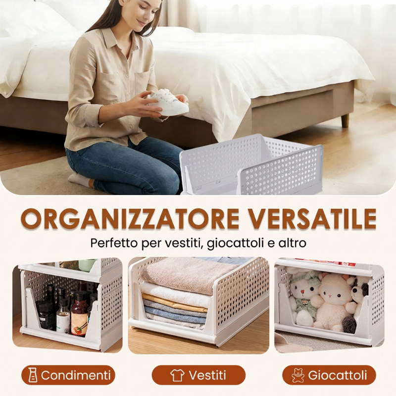 Organizzatore Impilabile per Guardaroba con Cassetto Scorrevole