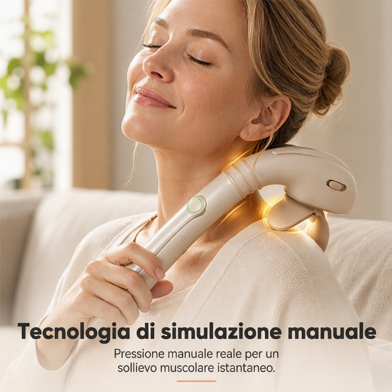 🔥SALDO CALDO 50% DI SCONTO! 💆‍♂️💨 Basta chiedere a qualcuno un massaggio alla schiena! Questo massaggiatore a manico lungo raggiunge ogni nodo irraggiungibile. Ergonomico, senza fili e incredibilmente potente. Le tue spalle ringrazieranno! ✨