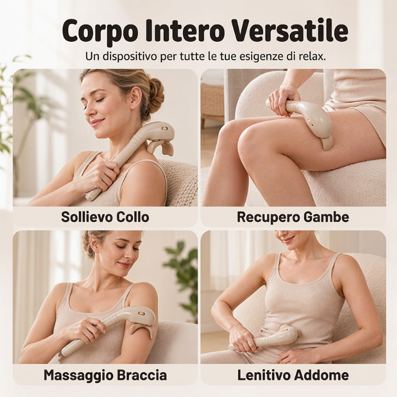🔥SALDO CALDO 50% DI SCONTO! 💆‍♂️💨 Basta chiedere a qualcuno un massaggio alla schiena! Questo massaggiatore a manico lungo raggiunge ogni nodo irraggiungibile. Ergonomico, senza fili e incredibilmente potente. Le tue spalle ringrazieranno! ✨