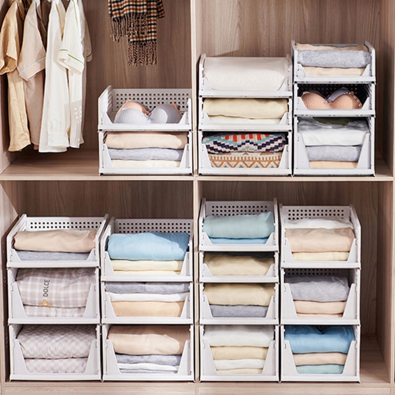 Organizzatore Impilabile per Guardaroba con Cassetto Scorrevole