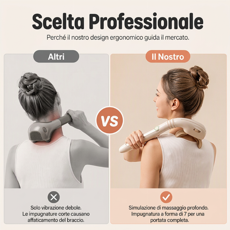 🔥SALDO CALDO 50% DI SCONTO! 💆‍♂️💨 Basta chiedere a qualcuno un massaggio alla schiena! Questo massaggiatore a manico lungo raggiunge ogni nodo irraggiungibile. Ergonomico, senza fili e incredibilmente potente. Le tue spalle ringrazieranno! ✨
